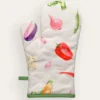GANT DE CUISINE IMPRIMÉ LÉGUMES MULTICOLORE/BLANC