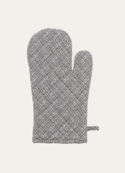 GANT DE CUISINE À MOTIFS GÉOMÉTRIQUES GRIS