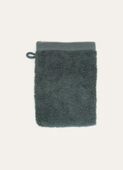 GANT DE TOILETTE BRODÉ EN COTON 500GR OLIVE