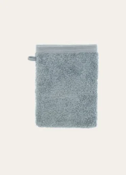 GANT DE TOILETTE BRODÉ EN COTON 500GR BLEU ORAGE