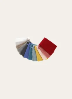 GANT DE TOILETTE BRODÉ EN COTON 500GR BLEU ORAGE