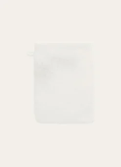 GANT DE TOILETTE BRODÉ EN COTON 500GR BLANC