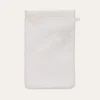 GANT DE TOILETTE BRODÉ EN COTON 500GR ÉCRU