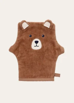 GANT DE TOILETTE OURSON MARRON