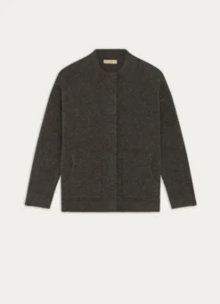 GILET BOUTONNÉ EN TRICOT DOUX ET CHAUD VITA GRIS ANTHRACITE
