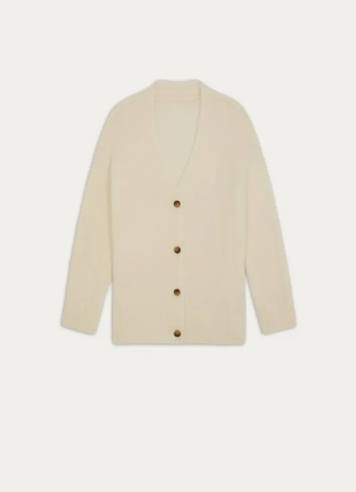 GILET EN TRICOT ECRU