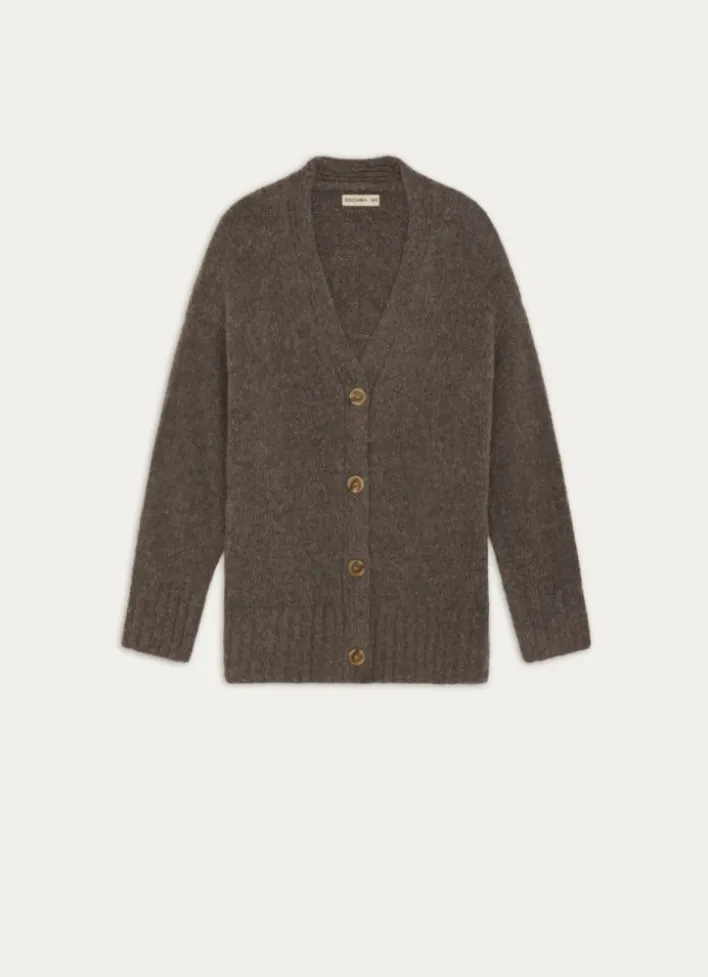 GILET EN TRICOT GRIS FONCE
