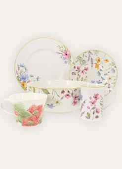 GOBELET EN GRÈS DÉCOR FLORAL MULTICOLORE