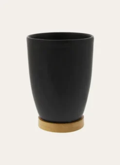 GOBELET EN GRÈS ET BAMBOU NOIR/BAMBOU