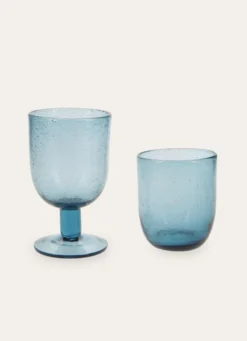 GOBELET EN VERRE BLEU