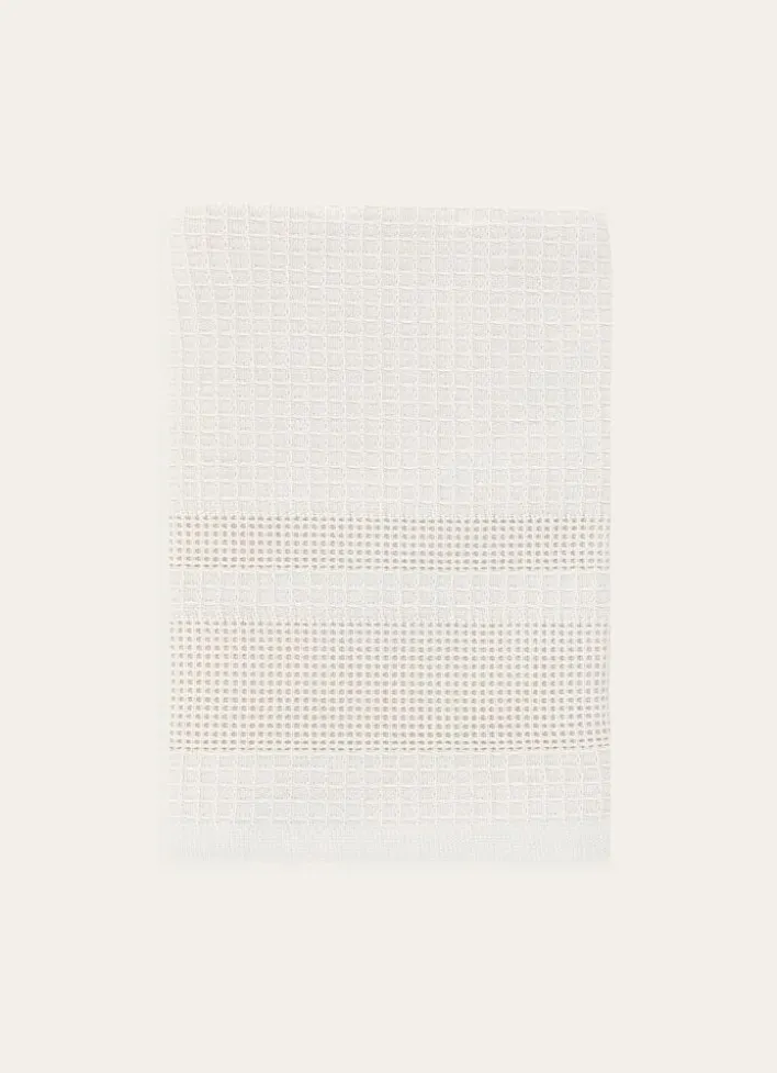 GRAND ESSUIE MAINS NID D'ABEILLE ET ÉPONGE GRIS CLAIR