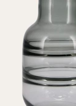 GRAND VASE EN VERRE RICOCHET GRIS TRANSPARENT