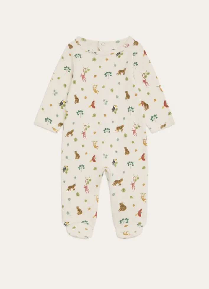 GRENOUILLÈRE EN COTON ANIMAUX DE LA JUNGLE MULTICOLORE
