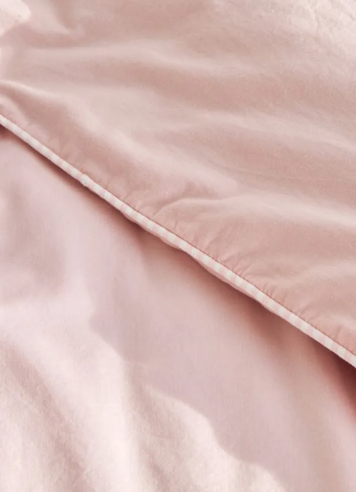 HOUSSE DE COUETTE BÉBÉ EN COTON LAVÉ ROSE