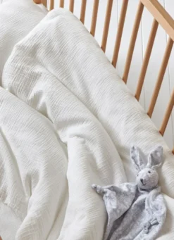 HOUSSE DE COUETTE BÉBÉ EN GAZE DE COTON LAIT