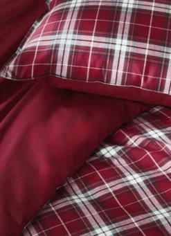 HOUSSE DE COUETTE À CARREAUX TISSÉ TEINT TORQUHIL ROUGE
