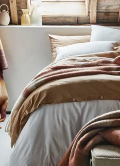 HOUSSE DE COUETTE COTON ET CACHEMIRE CAMEL