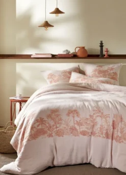 HOUSSE DE COUETTE DOUBLE GAZE DE COTON GAMBIER TERRACOTTA