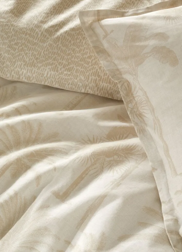 HOUSSE DE COUETTE EN COTON IMPRIMÉE PALMIERS GHANA SEIGLE