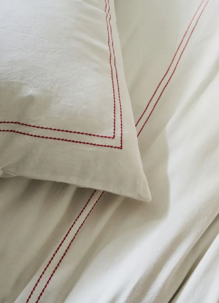 HOUSSE DE COUETTE EN COTON LAVÉ FUSCHIA