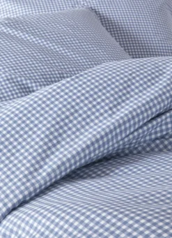 HOUSSE DE COUETTE EN COTON VICHYBLEU