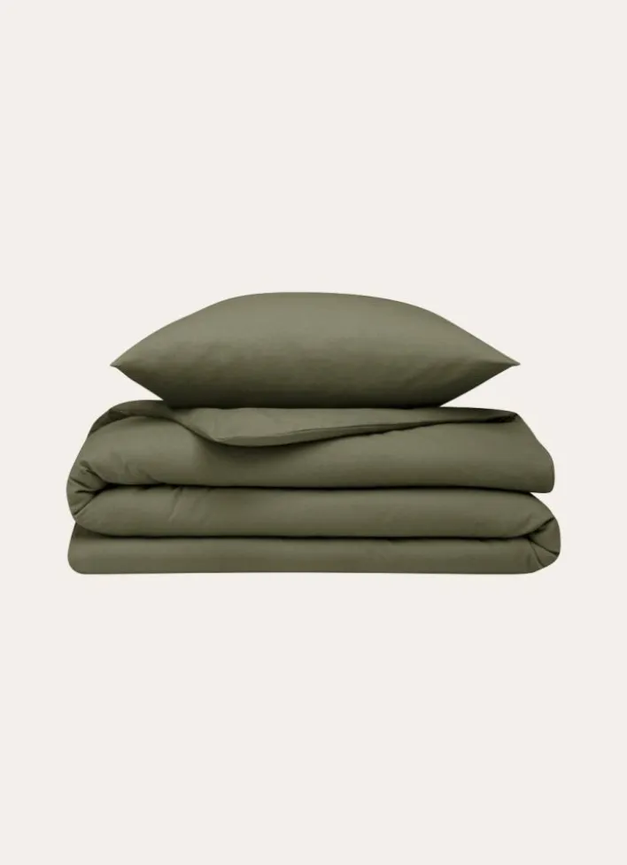 HOUSSE DE COUETTE EN FLANELLE COCON KAKI