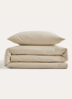 HOUSSE DE COUETTE EN FLANELLE COCON TAUPE