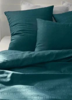 HOUSSE DE COUETTE EN JACQUARD DE COTON ULYSSE ÉMERAUDE