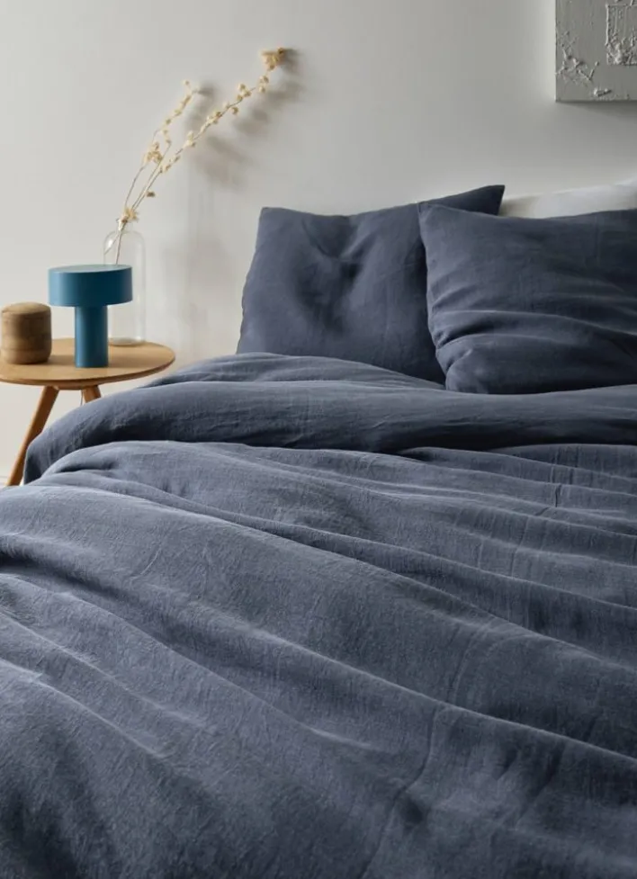 HOUSSE DE COUETTE EN LIN LAVÉ DENIM