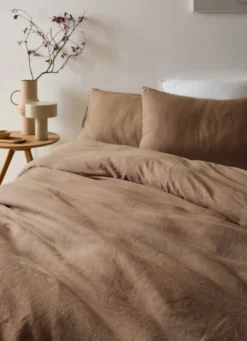 HOUSSE DE COUETTE EN LIN LAVÉ TAUPE