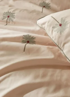 HOUSSE DE COUETTE EN PERCALE BRODÉE GUINÉE SEIGLE