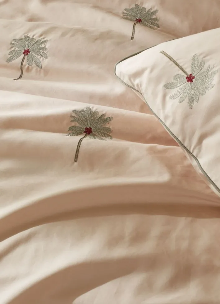 HOUSSE DE COUETTE EN PERCALE BRODÉE GUINÉE SEIGLE