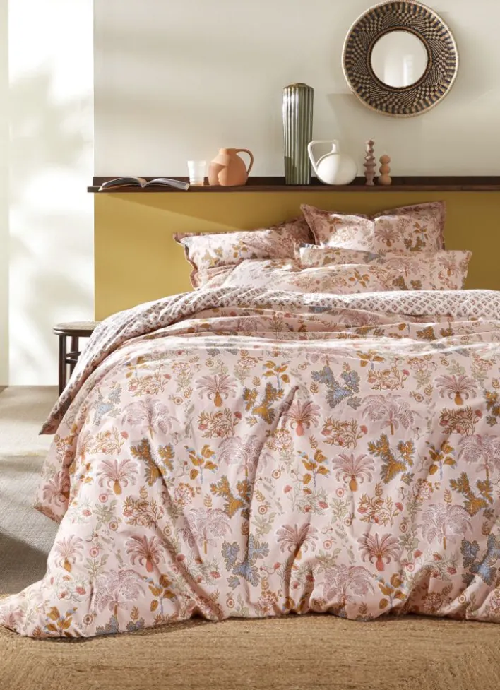 HOUSSE DE COUETTE EN PERCALE GRANADA ROSE BLUSH