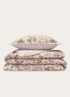 HOUSSE DE COUETTE EN PERCALE GRANADA ROSE BLUSH