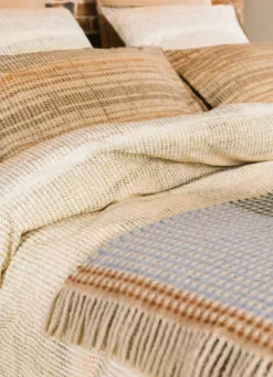 HOUSSE DE COUETTE EN PERCALE LAVÉE TAIGA MULTICOLORE