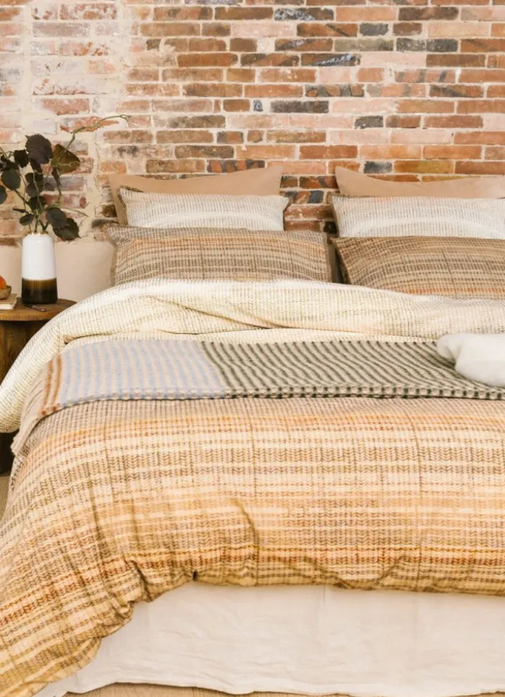HOUSSE DE COUETTE EN PERCALE LAVÉE TAIGA MULTICOLORE