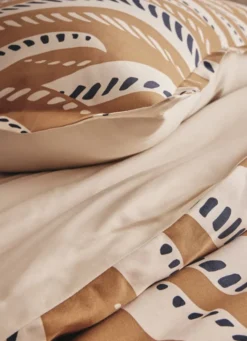 HOUSSE DE COUETTE EN SATIN CORALIE CARAMEL