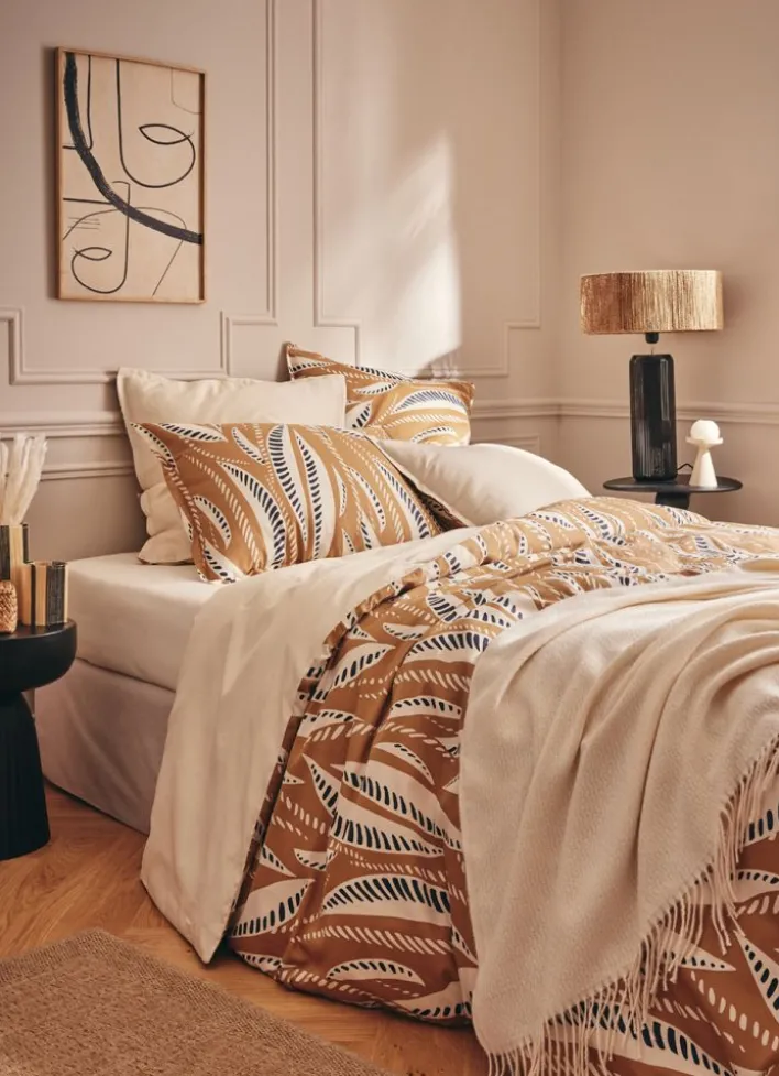 HOUSSE DE COUETTE EN SATIN CORALIE CARAMEL