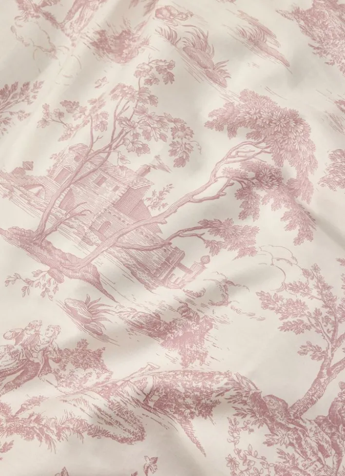HOUSSE DE COUETTE EN SATIN DE COTON HÉLOÏSE ROSE