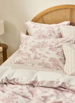 HOUSSE DE COUETTE EN SATIN DE COTON HÉLOÏSE ROSE