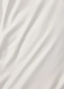 HOUSSE DE COUETTE EN SATIN DE COTON PEIGNÉ UNI BLANC