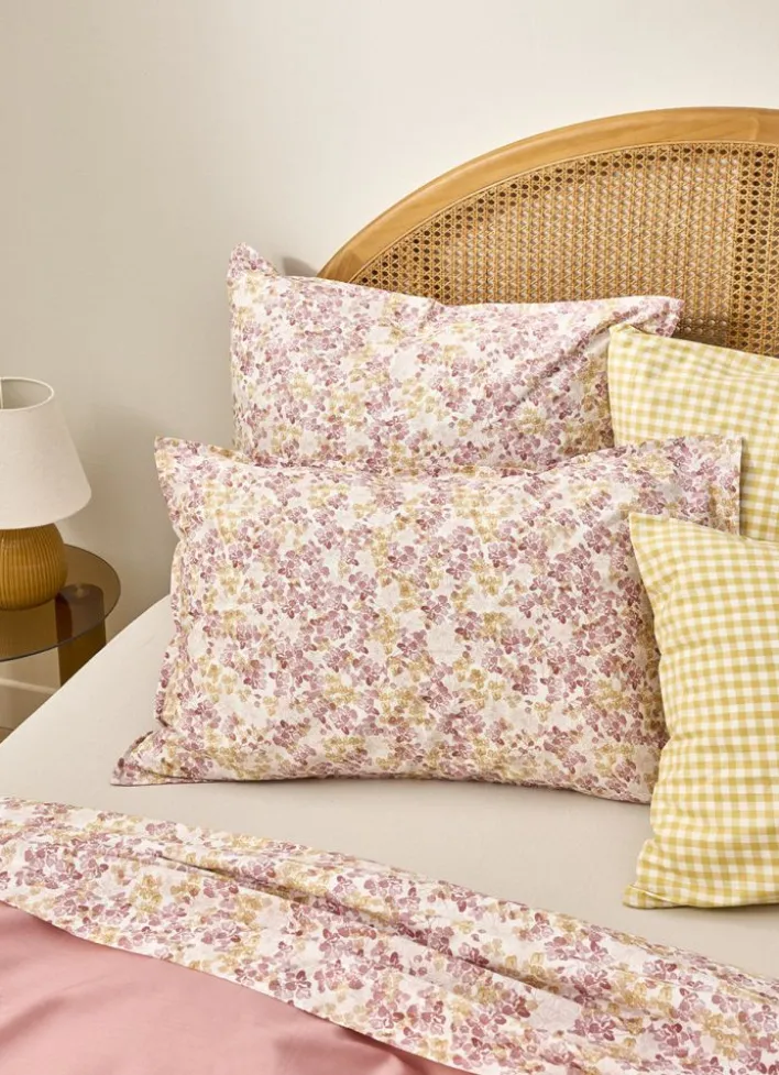 HOUSSE DE COUETTE LISETTE UNIE À RABAT ROSE