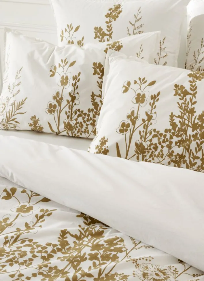 HOUSSE DE COUETTE À MOTIF FLORAL EN PERCALE GALET