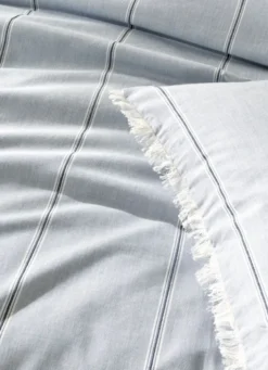 HOUSSE DE COUETTE À RAYURES NAÏADE BLEU