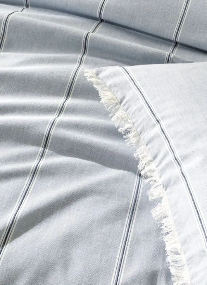 HOUSSE DE COUETTE À RAYURES NAÏADE BLEU