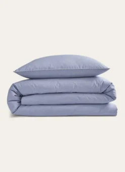 HOUSSE DE COUETTE UNIE CHAMBRAY BLEU