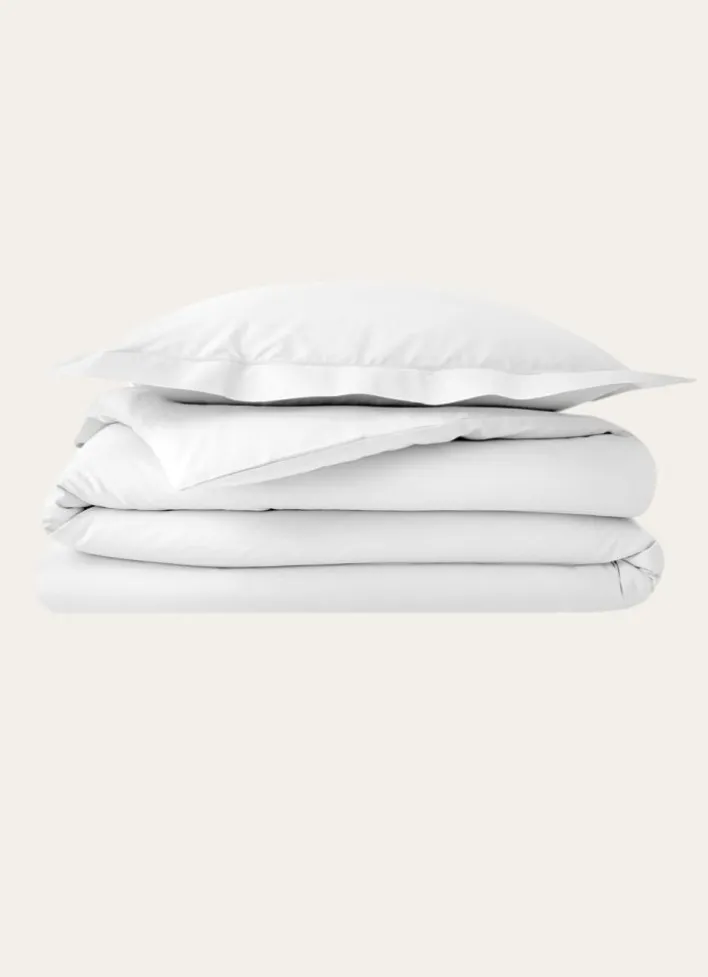 HOUSSE DE COUETTE UNIE EN COTON BLANC
