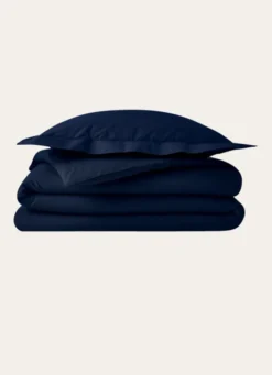 HOUSSE DE COUETTE UNIE EN COTON ENCRE