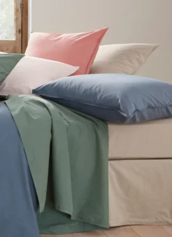 HOUSSE DE COUETTE UNIE EN COTON LAVÉ BIO ECRU