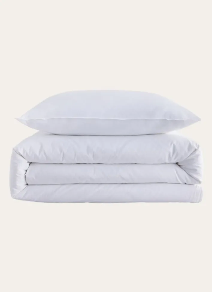 HOUSSE DE COUETTE UNIE EN COTON LAVÉ BIO BLANC